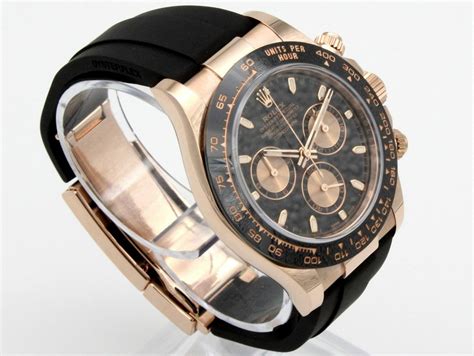 rolex rubber band rose gold|Rolex watch with rubber band.